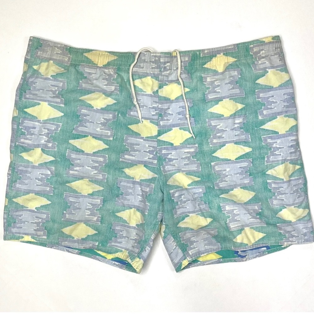 Newport Blue Swim Trunks Mens Large Retro  Shorts Vintage